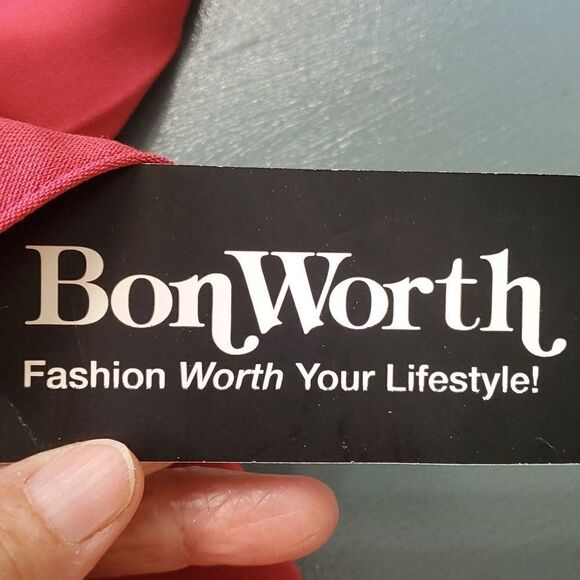 Bon Worth long sleeve top. Beautiful shade of fuchia. OVERSIZED XS. - Picture 7 of 8